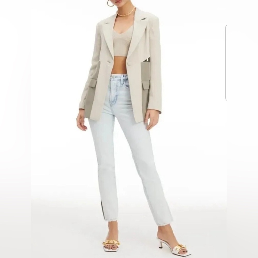 Good American Light Blue Straight Leg Jeans